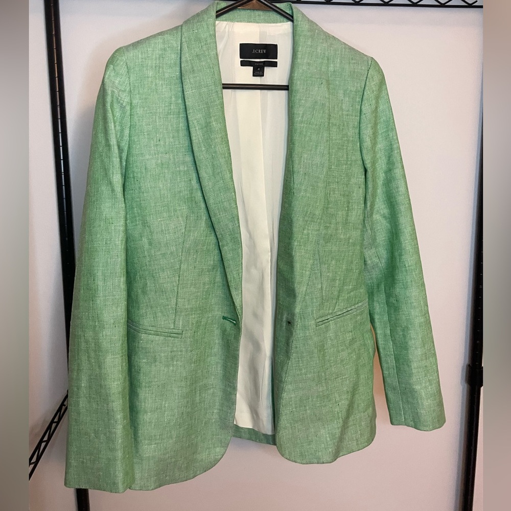 J.Crew green heather suit (jacket only)